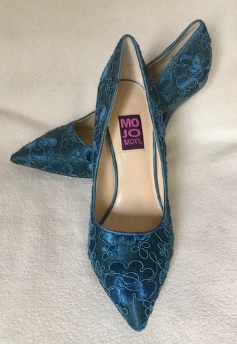 Moxy heels blue floral - blue,